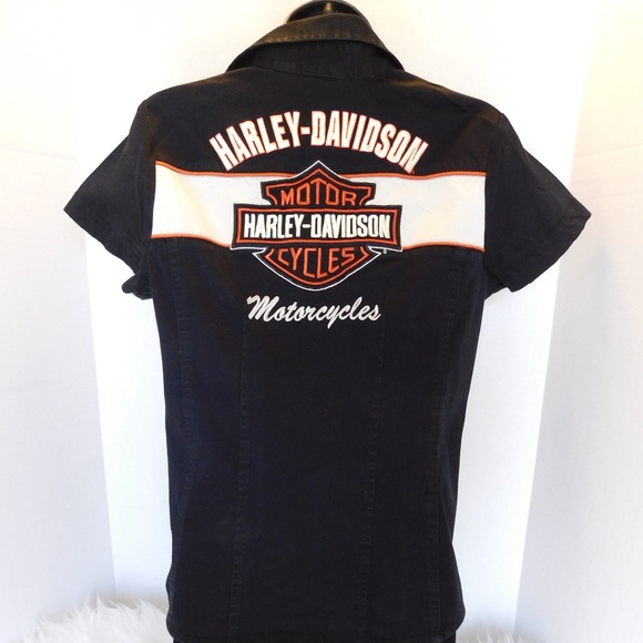Harley Davidson Tops Harley Davidson Front Zip Garage Shirt Size